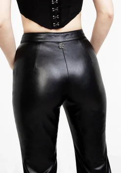 Bronte Leather Flared Trousers