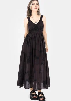 Burnout Tie Die Cotton Midaxi Dress