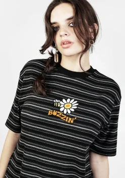 Buzzin Stripe Tee Dress