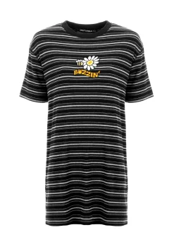 Buzzin Stripe Tee Dress