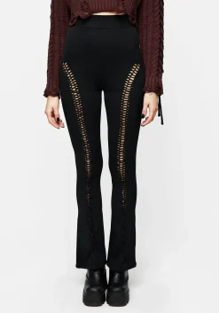 Cage Cut Out Flared Trousers