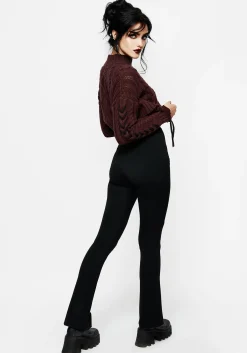 Cage Cut Out Flared Trousers