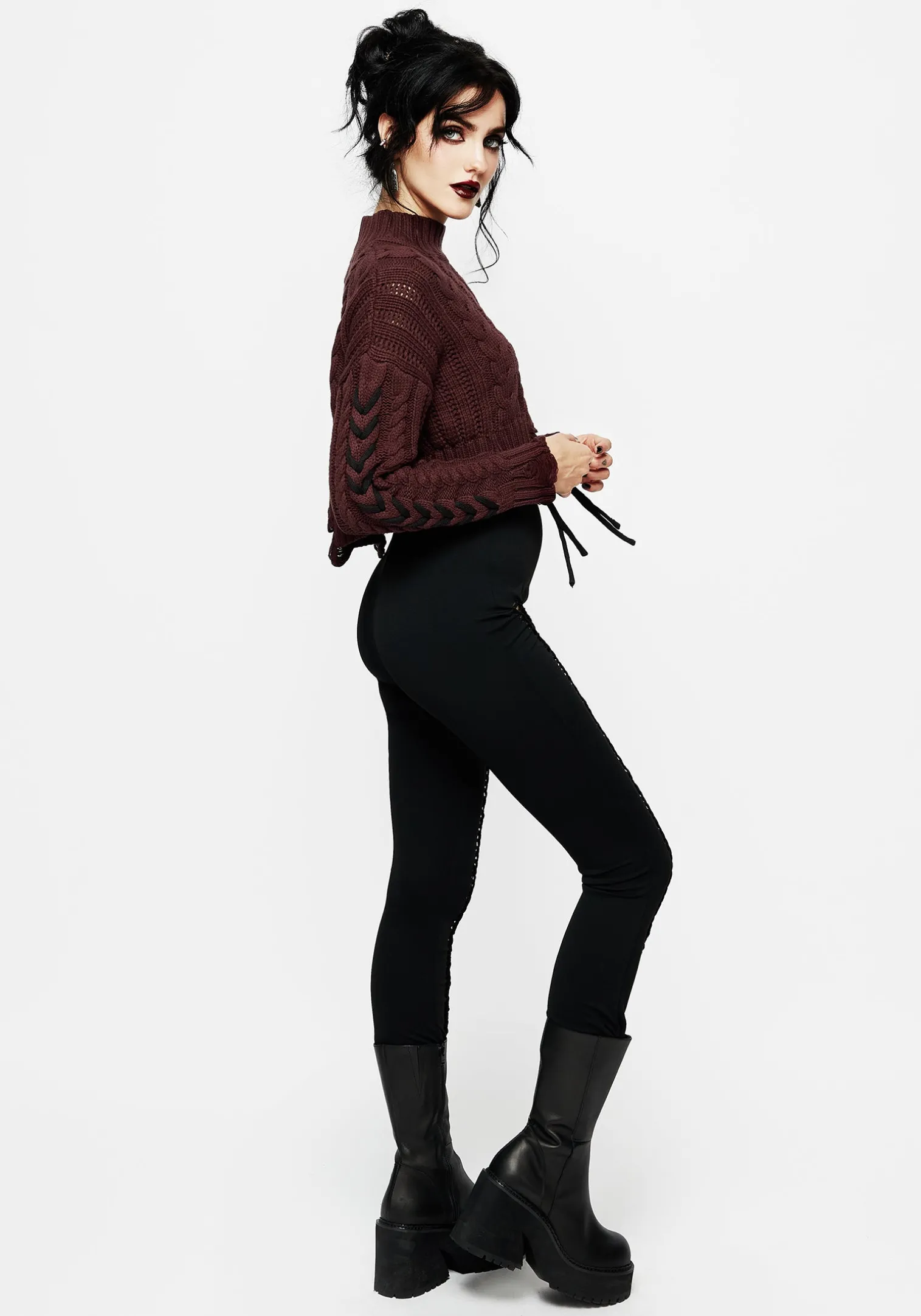 Cage Cut Out Flared Trousers