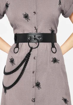 Calliope Chain Belt - Black