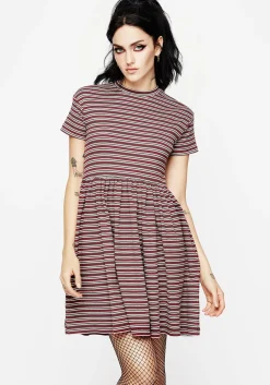 Calliophis Striped Mini Smock Dress