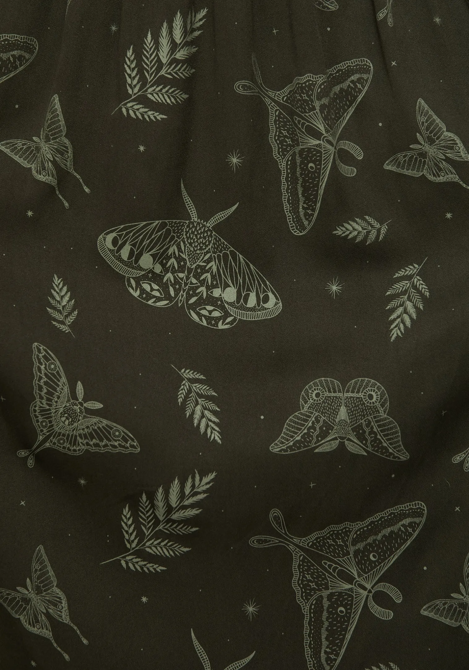 Callopistria Moth Print Midi Skirt - Green