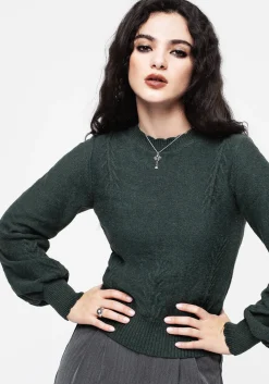 Canopy Raised Fern Intarsia Knit Sweater
