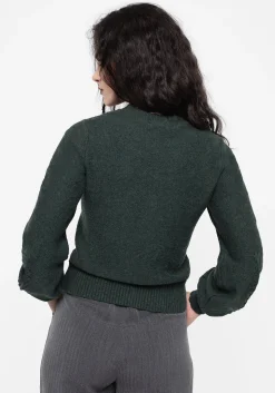 Canopy Raised Fern Intarsia Knit Sweater