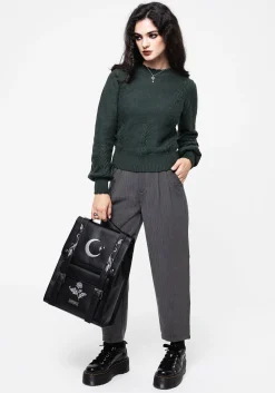 Canopy Raised Fern Intarsia Knit Sweater