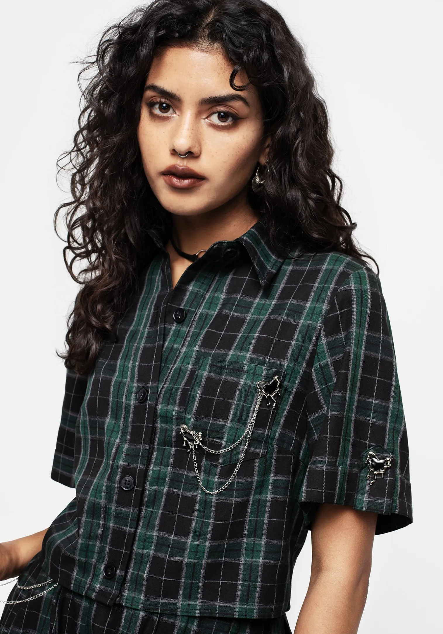 Cardio Check Cotton Button Up Shirt