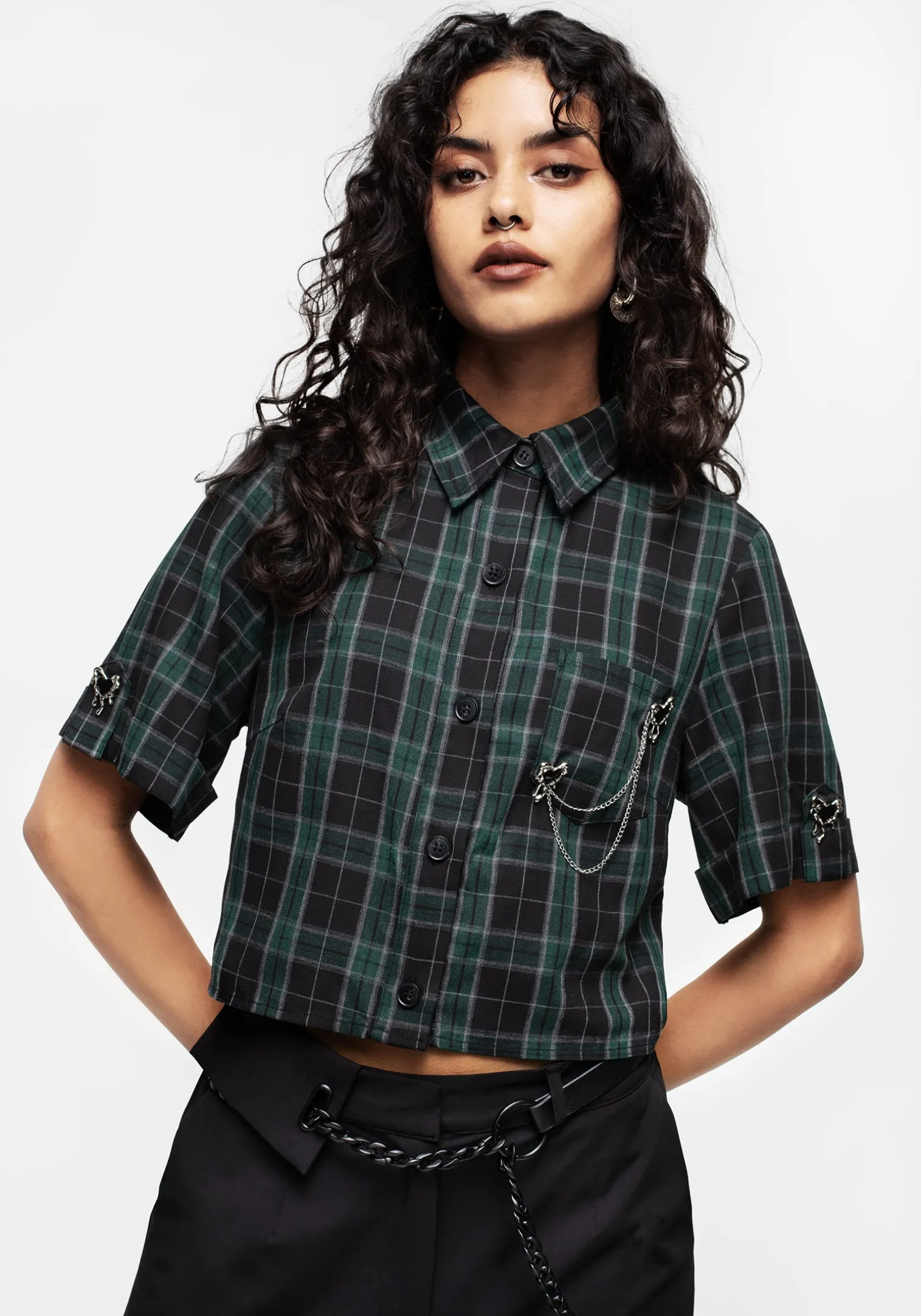 Cardio Check Cotton Button Up Shirt