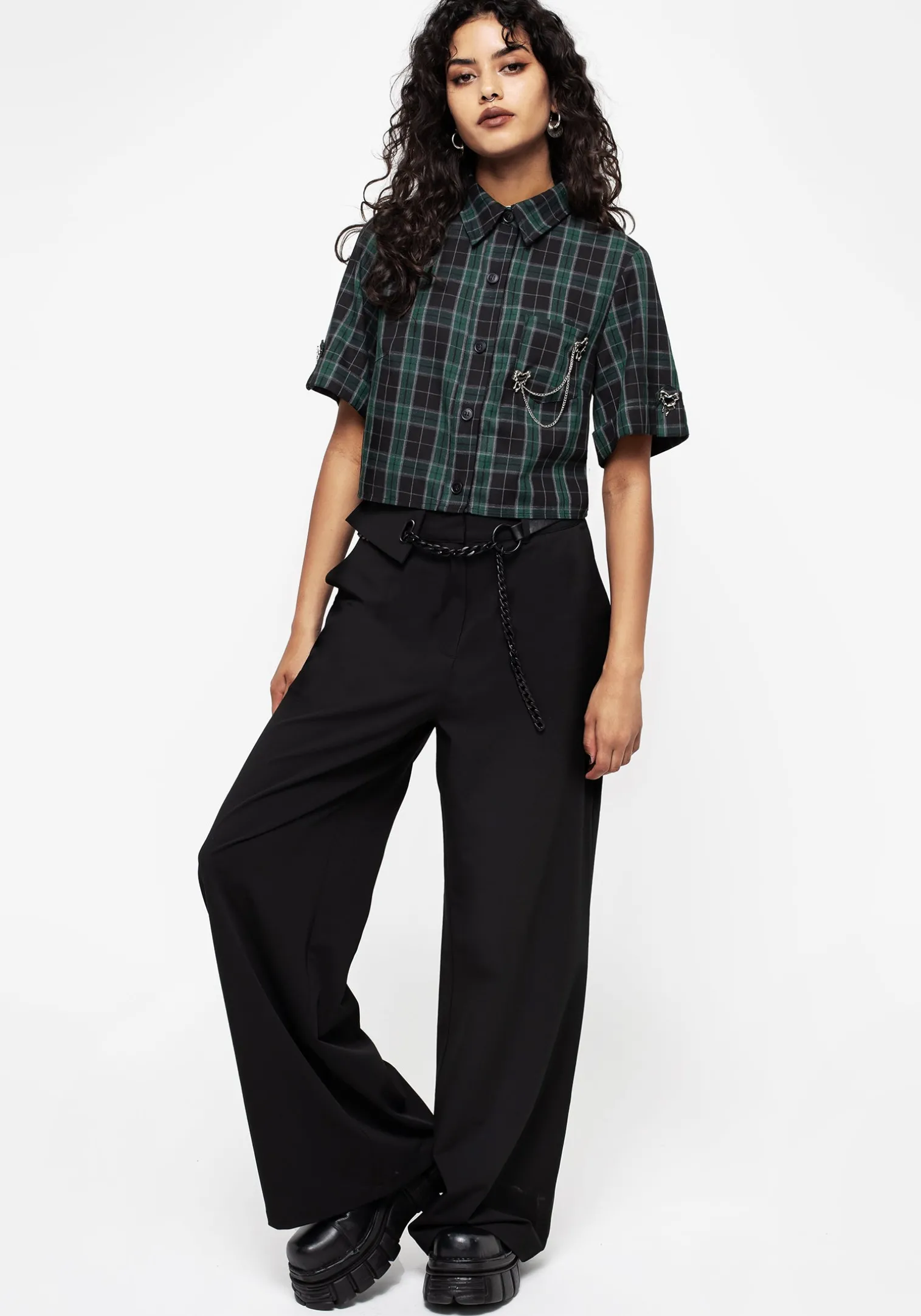 Cardio Check Cotton Button Up Shirt