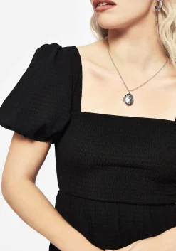 Carmine Midaxi Smock Dress - Black