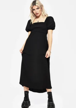 Carmine Midaxi Smock Dress - Black