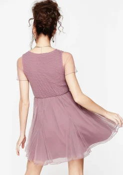 Carolina Godet Shirred Mini Dress
