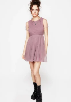 Carolina Godet Shirred Mini Dress
