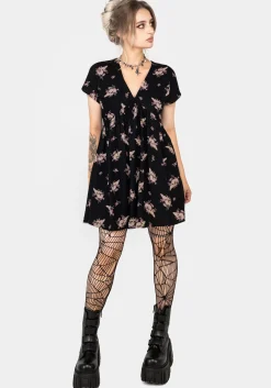Carrion V-Neck Mini Smock Dress