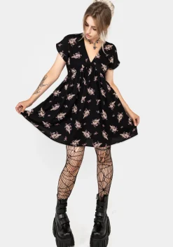 Carrion V-Neck Mini Smock Dress