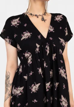 Carrion V-Neck Mini Smock Dress