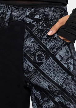 Cartomancy Printed Mom Jean