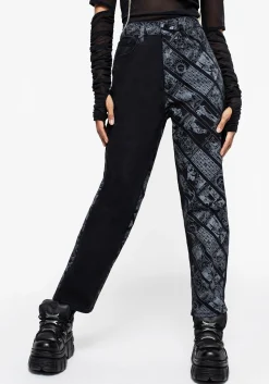 Cartomancy Printed Mom Jean