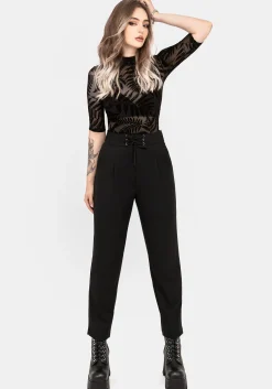 Cassandra Lace-Up Waist Tailored Trouser