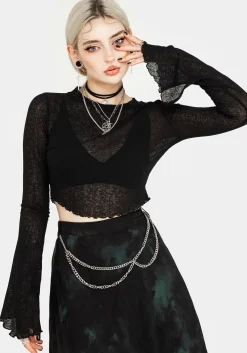 Cassia Jersey Mesh Crop Top