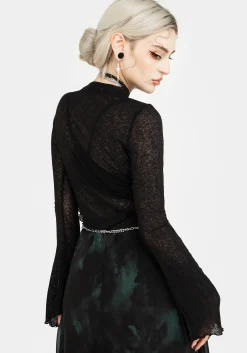 Cassia Jersey Mesh Crop Top