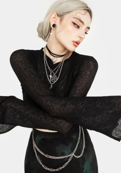 Cassia Jersey Mesh Crop Top