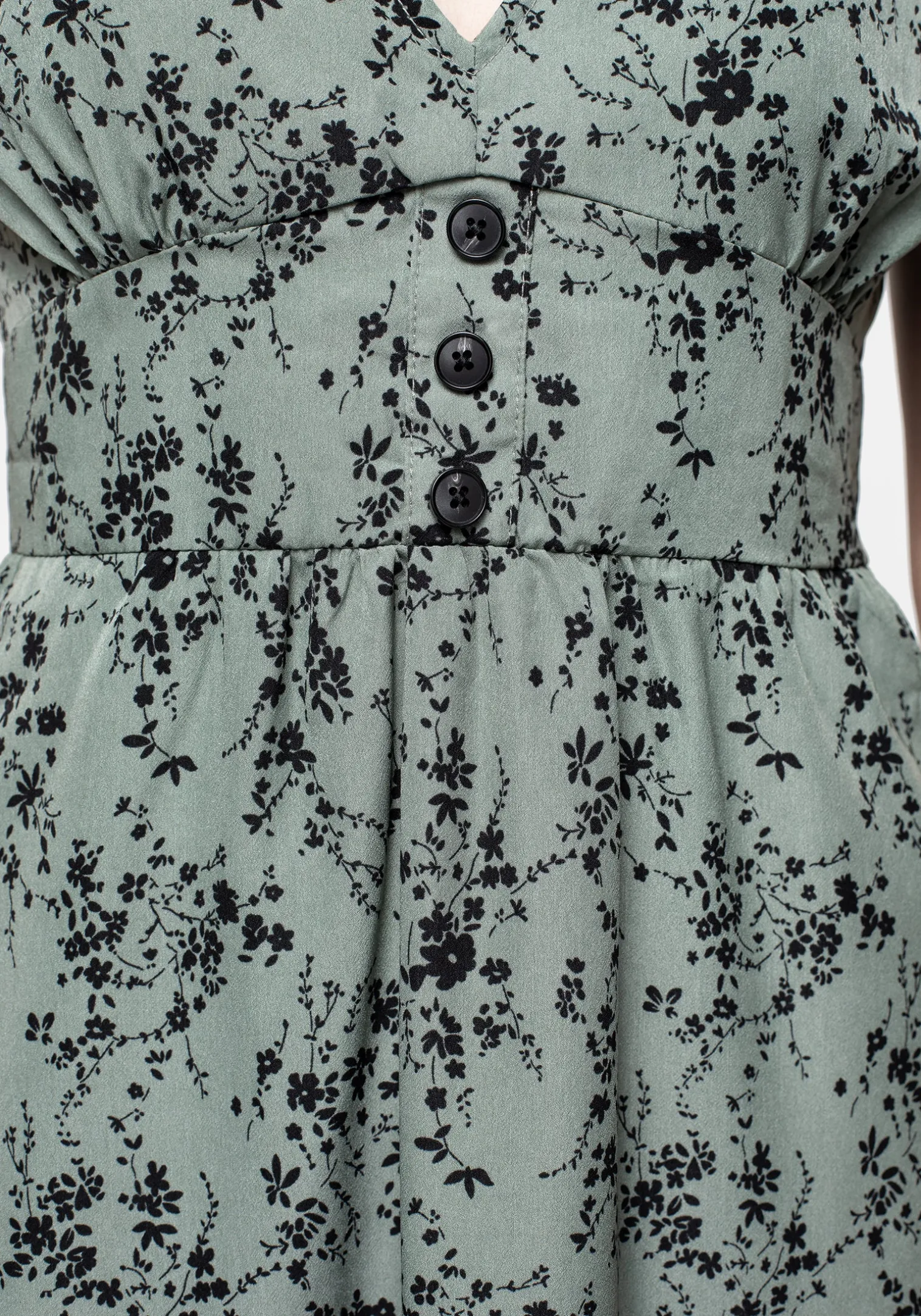 Cassie Green Floral Corset Mini Dress