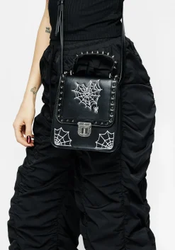 Catch Feelings Crossbody Satchel Bag - Black