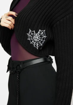 Catch Feelings Embroidered Knit Bolero
