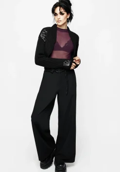 Catch Feelings Embroidered Knit Bolero