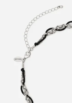 Catkin Cord Weave Cross Choker