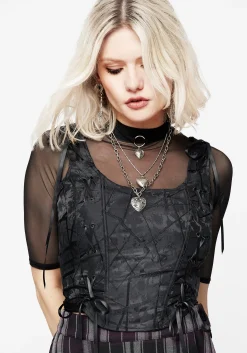 Chatelaine Lace Detail Corset Top