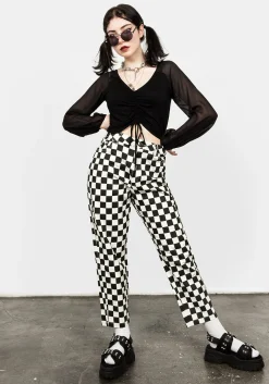 Checker Jeans