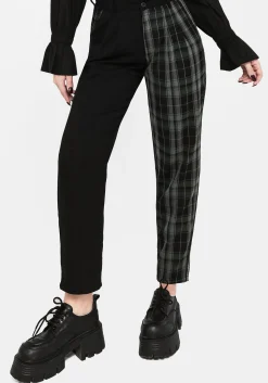 Checkmate High Waist Tapered Trousers