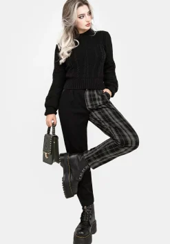 Checkmate High Waist Tapered Trousers