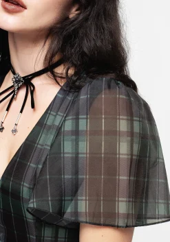 Checkmate Layered Organza Mini Dress