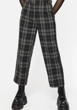 Checkmate Wide Leg Culotte Trousers - Black
