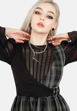 Checkmate Wrap Suspender Mini Dress
