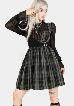 Checkmate Wrap Suspender Mini Dress