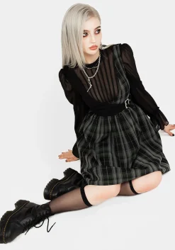 Checkmate Wrap Suspender Mini Dress