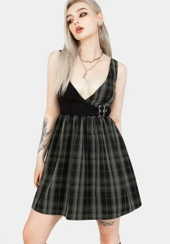 Checkmate Wrap Suspender Mini Dress