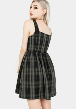 Checkmate Wrap Suspender Mini Dress