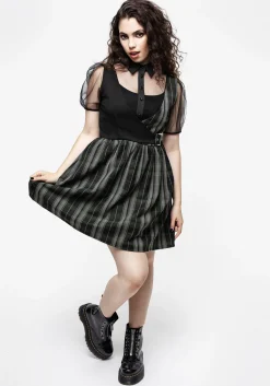 Checkmate Wrap Suspender Mini Dress
