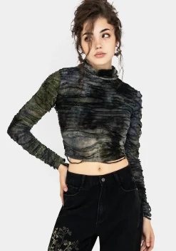 Chlorella Distressed Long Sleeve Top