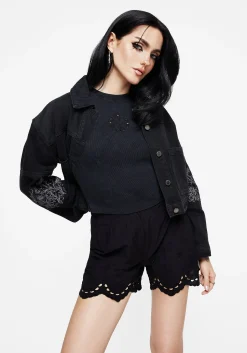 Christina Cotton Cut Out Detail Washed T-Shirt