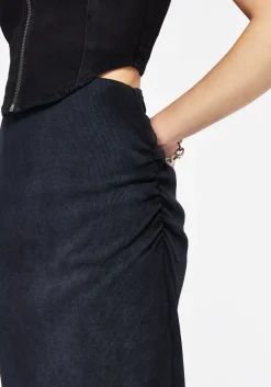 Christina Washed Rib Cotton Maxi Skirt