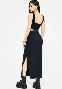 Christina Washed Rib Cotton Maxi Skirt